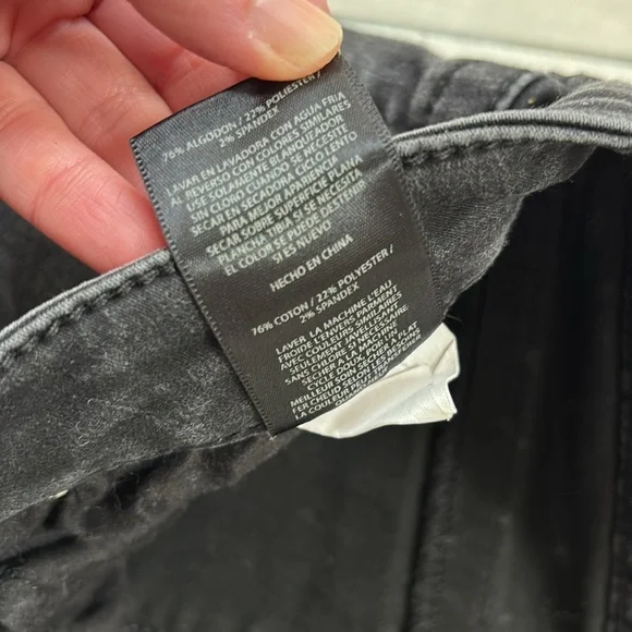 Kut From The Kloth High Rise Straight Leg Jeans Stonewash Black 6 - Picture 5 of 7